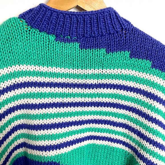 1980s vintage sweater jacket with zip front - unisex M-L - Picture 6 of 8